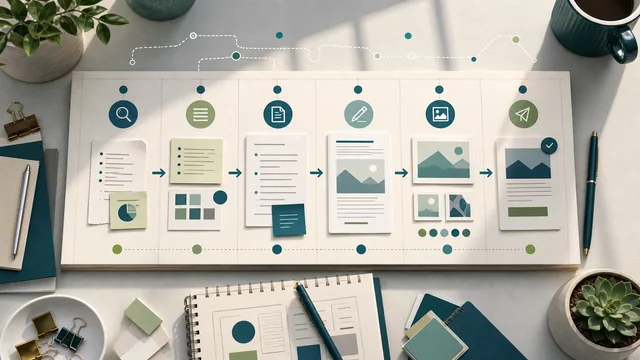 AI-tartalomworkflow KKV-knak: egy működő heti rendszer